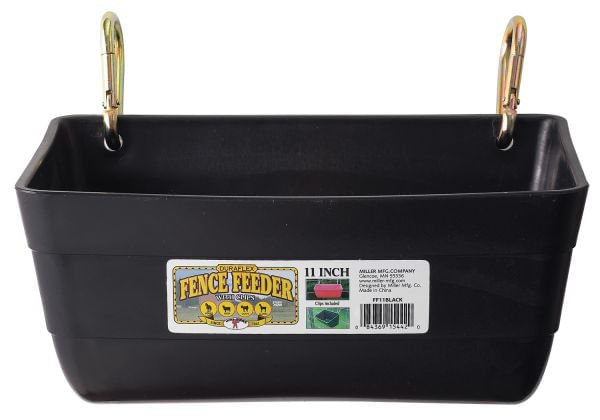 Little Giant Hanging Fence Feeder with Clips, 4 Quart - M3F9 - Black - 1