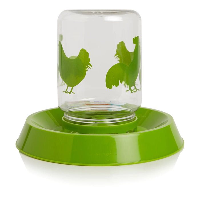 Lixit Chicken Waterer/Feeder with Reversible Base - L8L4 - 1/2 gallon - 1
