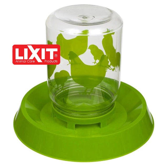 Lixit Chicken Waterer/Feeder with Reversible Base - L8L4 - 1/2 gallon - 2
