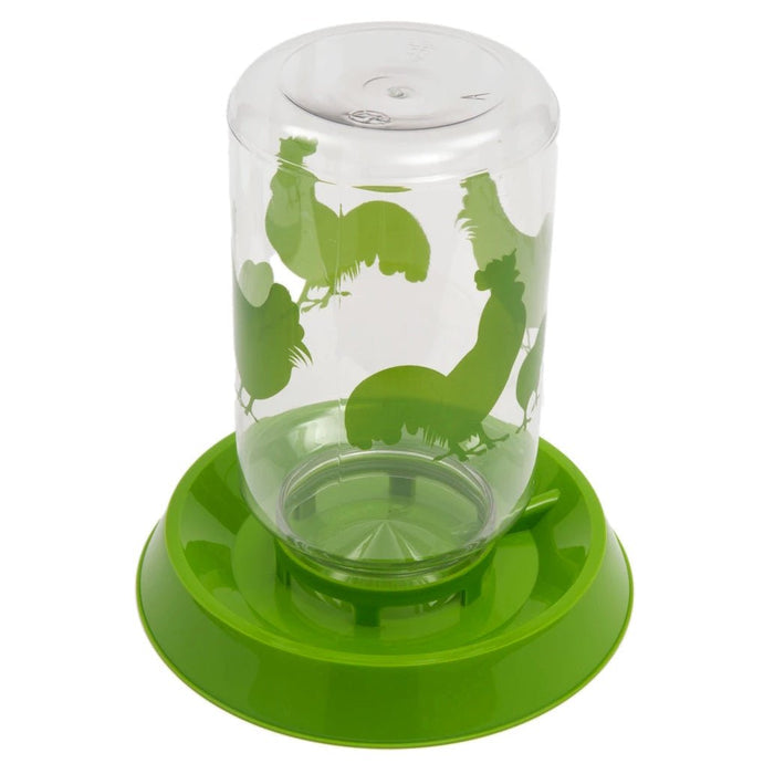 Lixit Chicken Waterer/Feeder with Reversible Base - L8L5 - 1 Gallon - 8