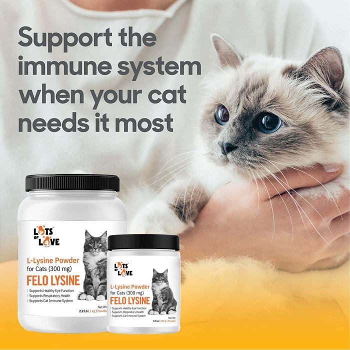 Lots of Love Fel O Lysine Powder for Cats - LOL1N - 12 oz - 5