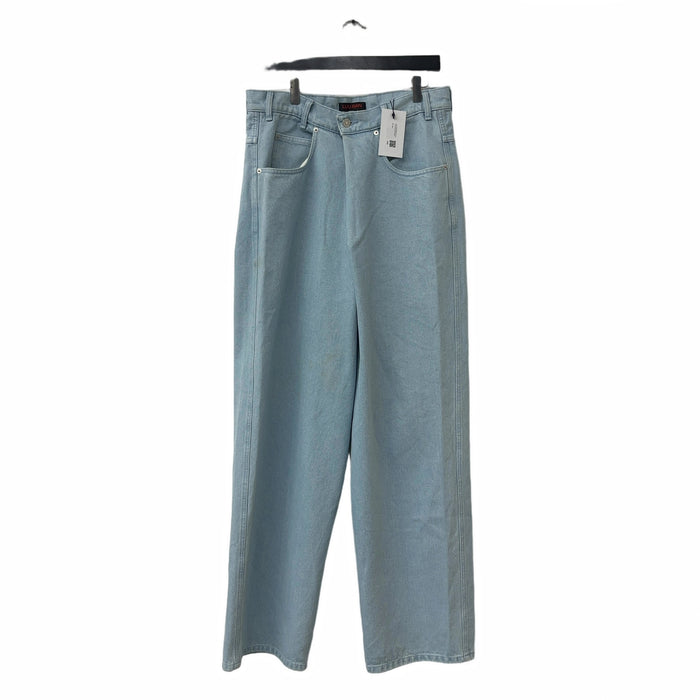 LU’U DAN Pleated Front Oversized Denim Pant