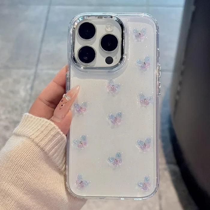 Luxury Gradient Butterfly Glitter Phone Case PhoneShells
