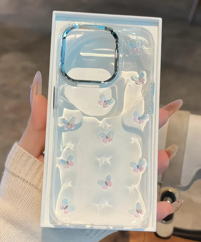 Luxury Gradient Butterfly Glitter Phone Case PhoneShells