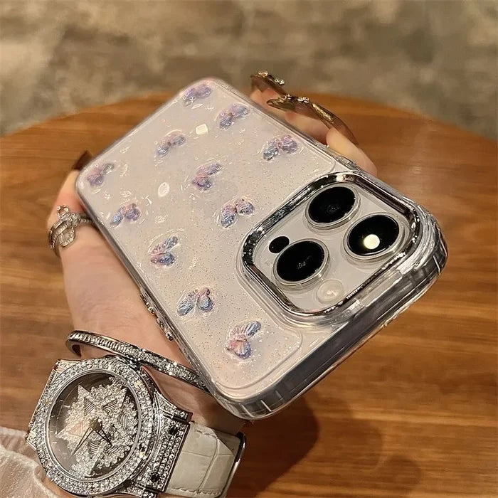 Luxury Gradient Butterfly Glitter Phone Case PhoneShells