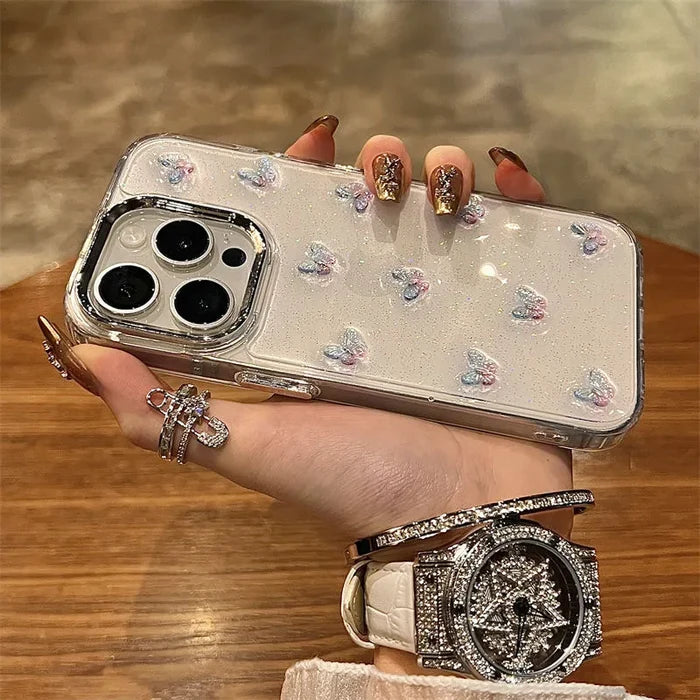 Luxury Gradient Butterfly Glitter Phone Case PhoneShells