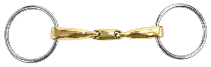 M Toulouse Curved Mouth 16mm Loose Ring Snaffle with Lozenge - RH259 - 5 in - 1