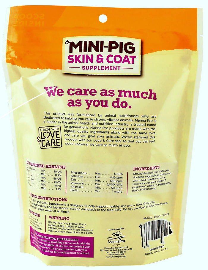 Manna Pro Mini Pig Skin & Coat Supplement, 1 lb - CA1Y - 2