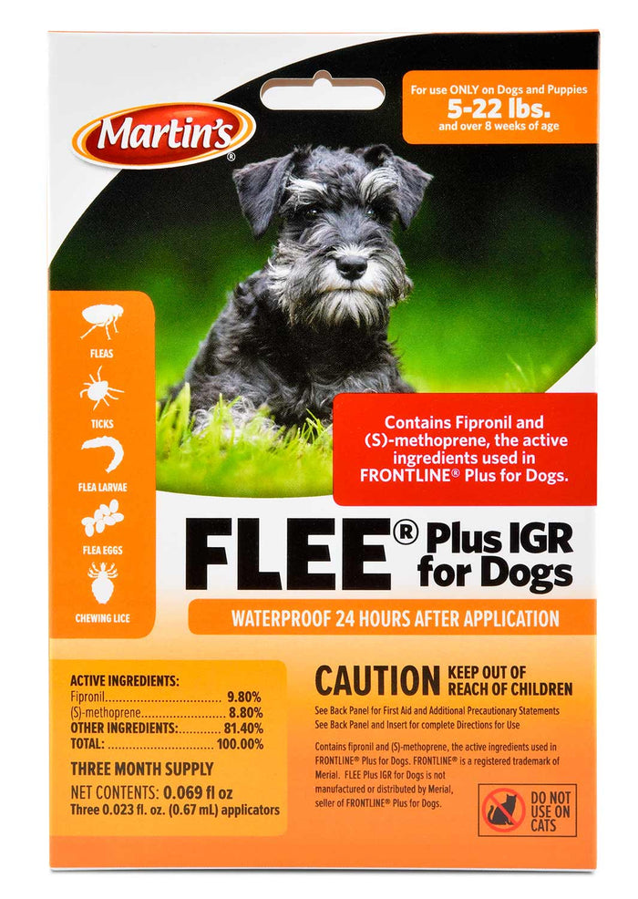 Martin's Flee Plus IGR for Dogs - CSI2A - 5 - 22 lbs - 1
