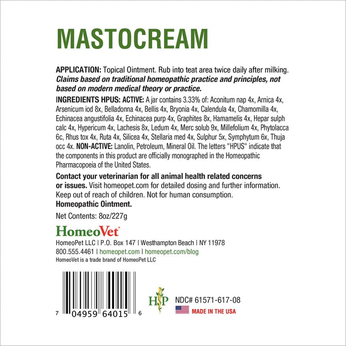 MastoCream Cattle Mastitis Cream