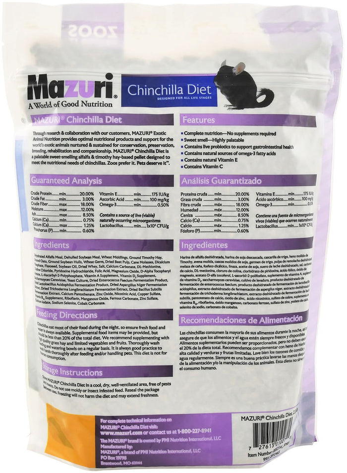 Mazuri Chinchilla Diet - PAND7 - 25 lbs - 6