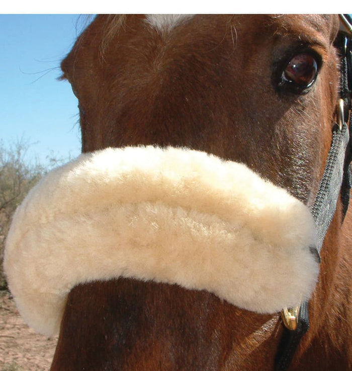 Merino Sheepskin Noseband Cover, 12" - 3V1U - Tan - 1