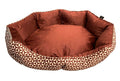 Mink Tufted Euro Cuddler Bed For Dogs & Cats - PO21G - Burgundy & Vanilla Ice - Small - 1