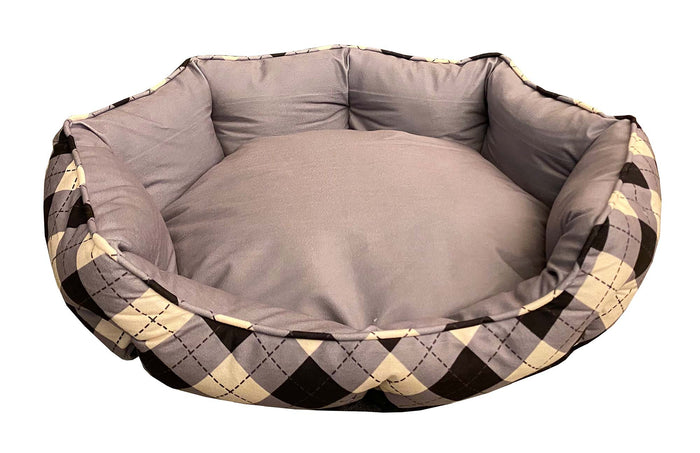 Mink Tufted Euro Cuddler Bed For Dogs & Cats - PO21P - Chiseled & Vanilla Ice - Large - 7