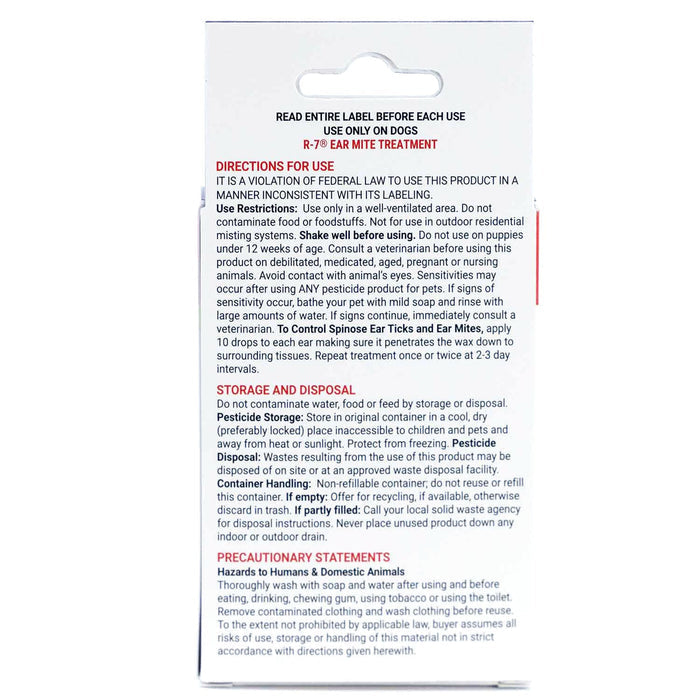 Miracle Care R - 7 Ear Mite Treatment Kit for Dogs & Cats - G9T1 - 2 (1 oz) bottles - 4