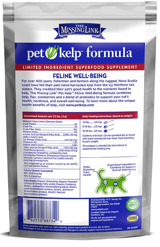 Missing Link Pet Kelp Feline Well - Being Formula - 621A - 2