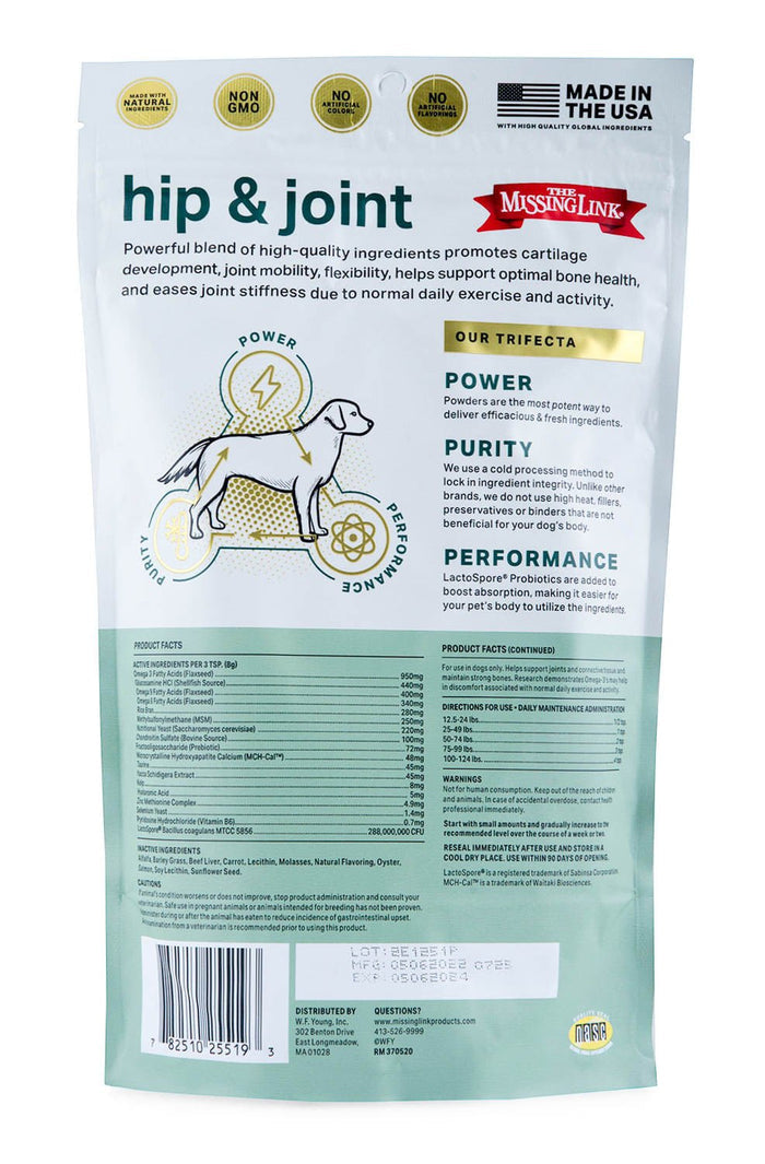 Missing Link Ultimate Hip & Joint Formula for Dogs, 1 lb - 62A7 - 2