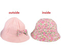 Modern Baby Girls Sun Hat Cotton Baby Hat Kids Child Cap Bowknot Flower Print Bucket Hat Double Sided Stevvex