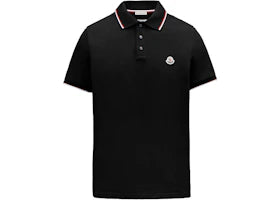 Moncler Logo Polo Shirt Black/Red/White