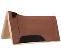 Mustang Faux Suede Contoured Saddle Pad - 121ZU - Brown - 2