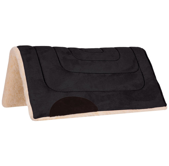 Mustang Faux Suede Pony Saddle Pad, 24" x 24" - 121ZQ - Black - 2