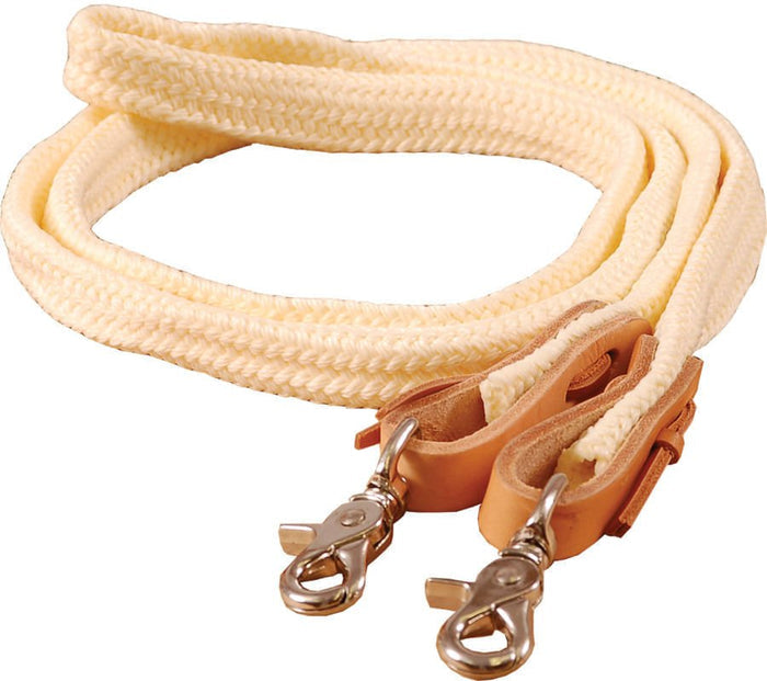 Mustang Flat Braided Poly Roping Rein, 1" x 7' - 121KY - 1" x 7' - 2