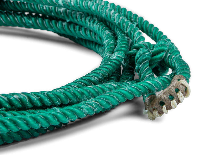 Mustang Little Looper Kids Rope with Rawhide Burner - 1212D - Kelly Green - 2
