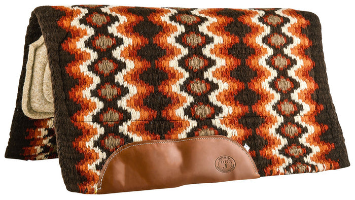 Mustang Mohair Saddle Pad - 121ABT - Brown/Tan/Rust - 1