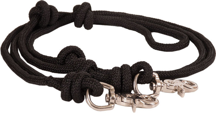 Mustang Mountain Rope 8' Knotted Barrel Rein - 121M2 - Blue - 2