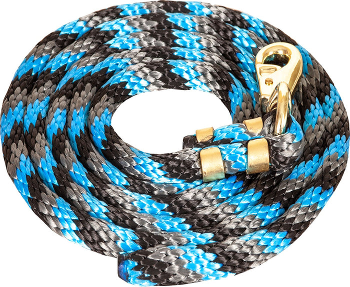 Mustang Poly Colorful Lead Rope, Bull Snap - 1211AW - Turq/Pink/Purple - 2