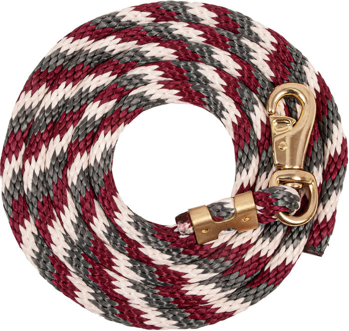 Mustang Poly Colorful Lead Rope, Bull Snap - 1211AW - Turq/Pink/Purple - 5