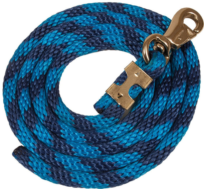 Mustang Poly Colorful Lead Rope, Bull Snap - 1211AW - Turq/Pink/Purple - 7