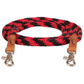 Mustang Round Braided Trail Reins - 1213B - Black/Red - 1