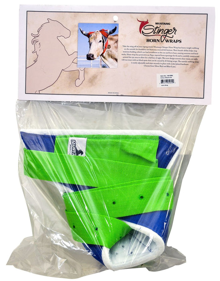 Mustang Stinger Horn Wrap - 121Y3 - Blue/Lime - 8