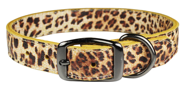 Native Leather Dog Collars - LY3Z - Cheetah - 1/2"x 10" - 6