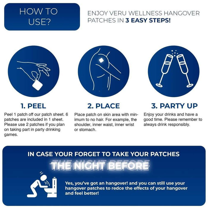 Natural Hangover Patches 60 Day Supply DailySale