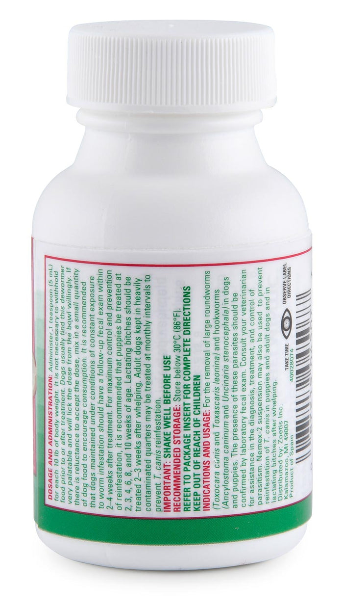 Nemex 2 Dewormer for Dogs & Puppies - N2J4 - 2 oz - 2