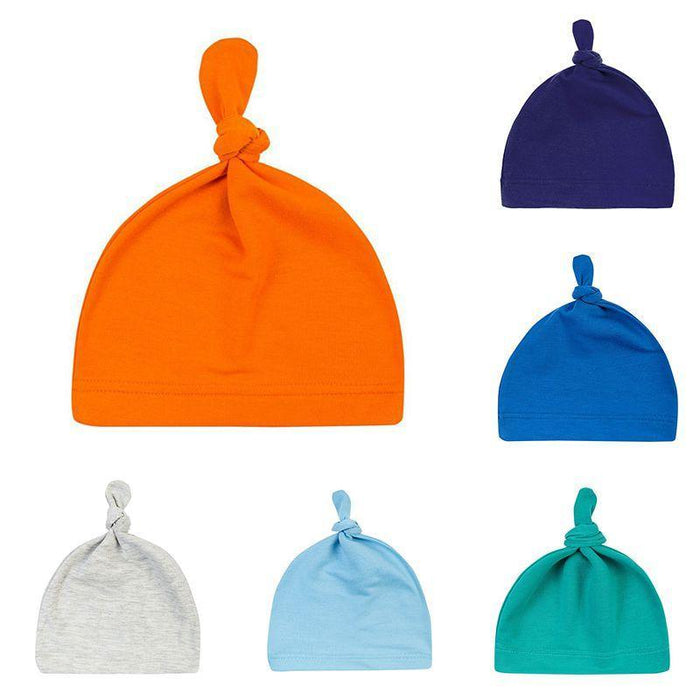 Newborn Boys Girls Beanies Caps Cute Toddler Beanie Infant Cotton Knot Sleep Hats For Kids Stevvex