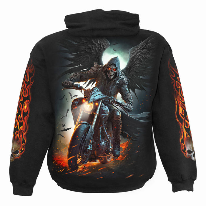 NIGHT RIDER - Hoody Black Spiral USA