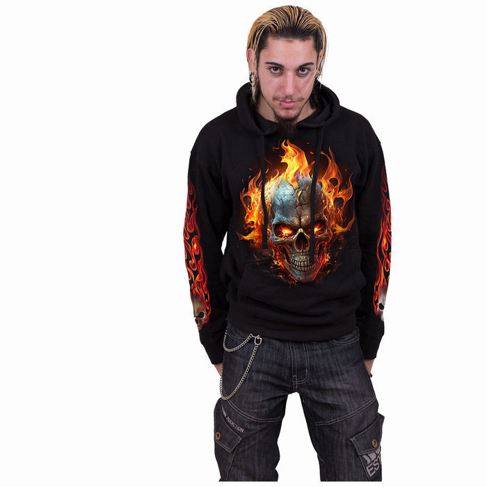 NIGHT RIDER - Hoody Black Spiral USA