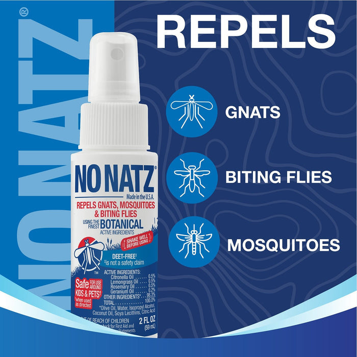 No Natz Bug Repellent Spray – Natural DEET-Free Formula for Horses, Dogs & Livestock - NTZAD - 8 oz - 4