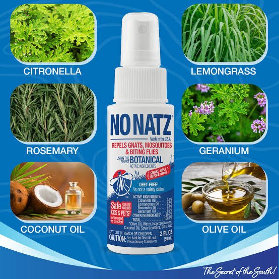 No Natz Bug Repellent Spray – Natural DEET-Free Formula for Horses, Dogs & Livestock - NTZAD - 8 oz - 6
