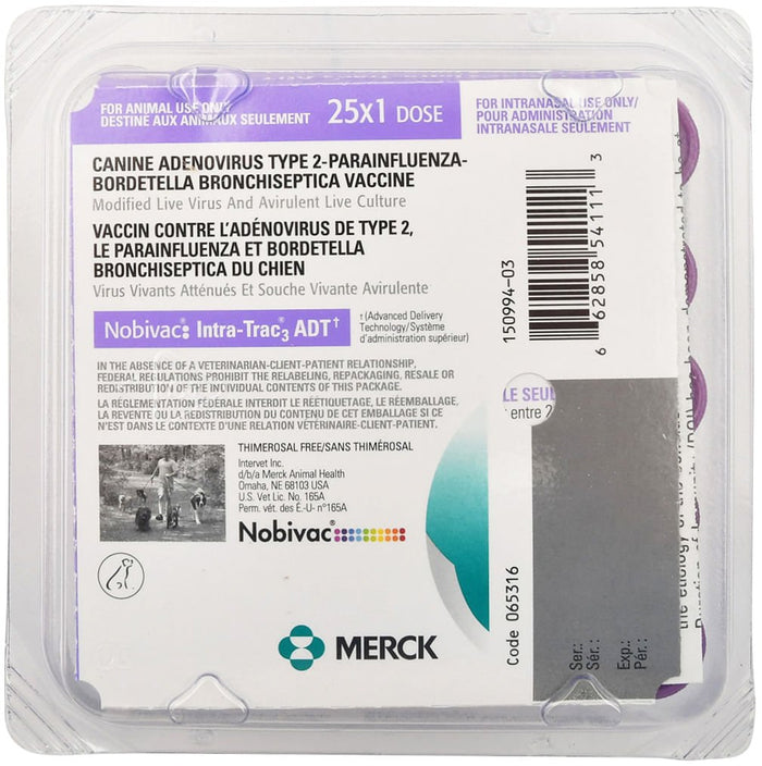 Nobivac Intra - Trac3 ADT Dog Vaccine - SHG1 - 25 Dose - 1