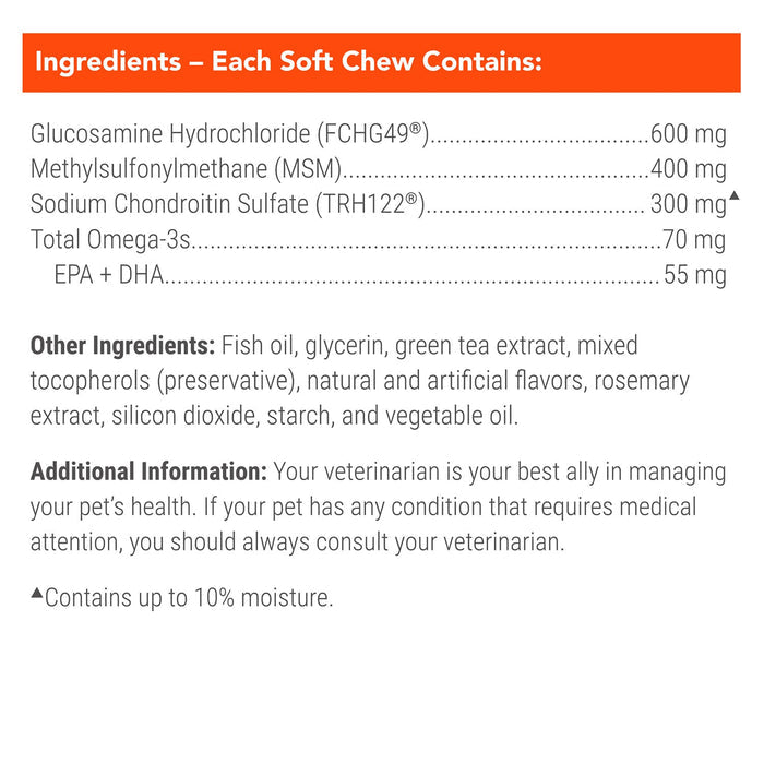 Nutramax Cosequin Joint Health Supplement for Dogs - With Glucosamine, Chondroitin, MSM, and Omega - 3's - 015NM-CQOMSC60-MSM - 60 count - 7