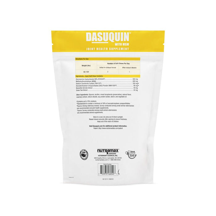 Nutramax Dasuquin for Dogs, Joint Health Supplement, Glucosamine, Chondroitin, ASU, MSM and More, Supports Healthy Joints, Soft Chews - 015NM01-SCL84 - Large - Over 60 lbs - 84 ct - 4
