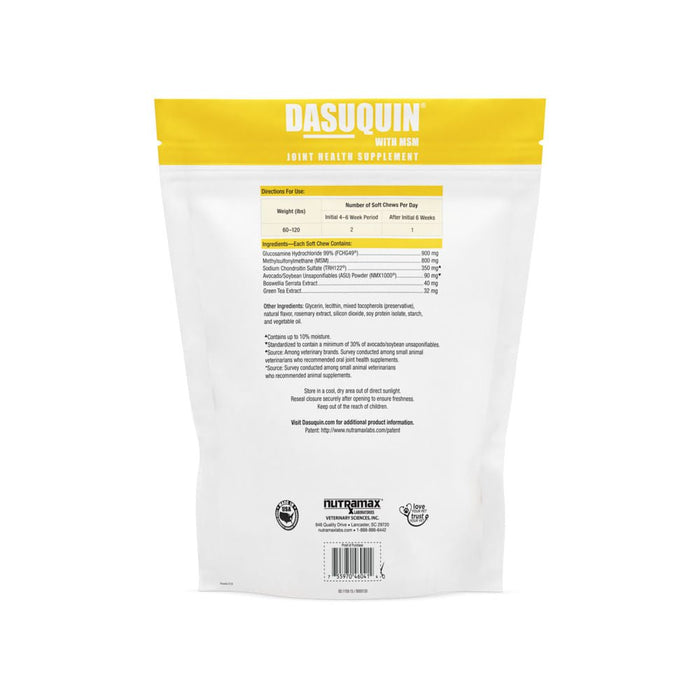 Nutramax Dasuquin for Dogs, Joint Health Supplement, Glucosamine, Chondroitin, ASU, MSM and More, Supports Healthy Joints, Soft Chews - 015NM01-SCLG150 - Large - Over 60 lbs - 150 ct - 6