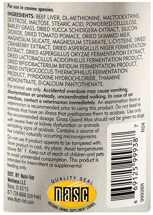 Nutri - Vet Grass Guard Max for Dogs Liver Flavor Chewables - OPBC - 150 count - 2
