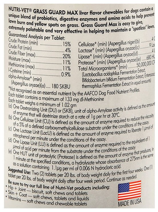 Nutri - Vet Grass Guard Max for Dogs Liver Flavor Chewables - OPBC - 150 count - 3