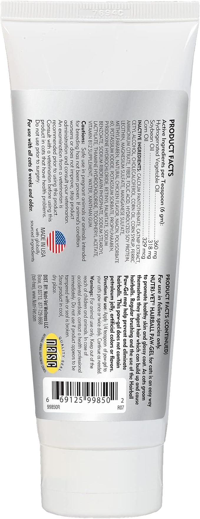 Nutri - Vet Hairball Paw - Gel for Cats - OPAP - 2