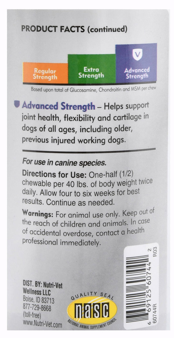 Nutri - Vet Hip & Joint Advanced Strength Chewables for Dogs - OPAG - 300 count - 4